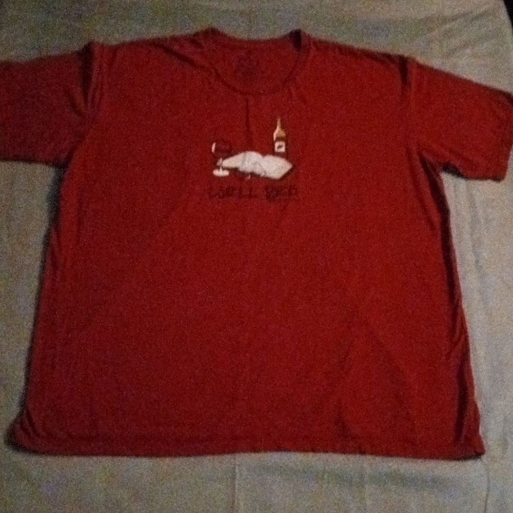 Wine is Life Tshirt size XL Burgundy Pre-owned